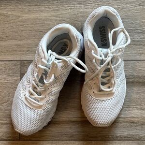 K-Swiss Tubes Women's White Mesh Athletic Sneakers